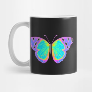 Holographic Pink and Turqoise Butterfly Mug